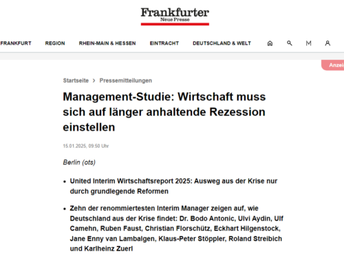 Management-Studie: Wirtschaft muss sich auf länger anhaltende Rezession einstellen